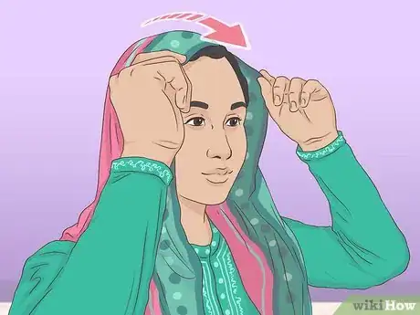 Image titled Wear a Dupatta on Your Head Step 4