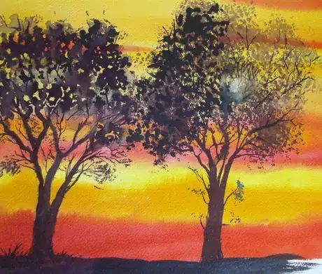 Image titled Trees at sunset