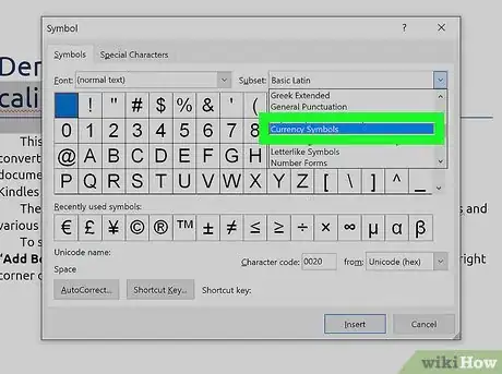 Image titled Insert a Rupee Symbol in Word Step 7
