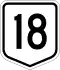 Diagram depicting National Route 18 shield