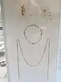 Various necklaces and bracelets from the treasure displayed in the British Museum