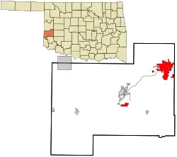Location in Beckham County and Oklahoma