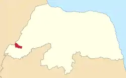 Location in the state of Rio Grande do Norte.