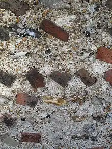 Plain bungaroosh walls can be seen in parts of the conservation area, such as here at Prince's Crescent.