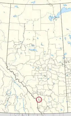 Location in Alberta