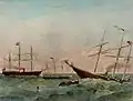 The Sinking of the CSS Alabama, unidentified artist