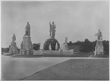 Photo of Fountain w. water running.