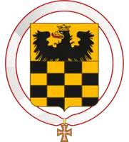 Coat of Arms of Wilhelm Malte I as a Knight of the Order of the Dannebrog.