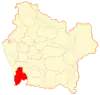 Map of Toltén commune in Araucanía Region