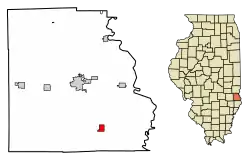 Location of Flat Rock in Crawford County, Illinois.