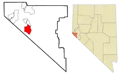 Location of Gardnerville Ranchos, Nevada