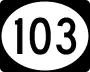 Highway 103 marker