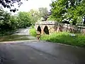 A packhorse bridge and ford across Potton Brook at Sutton in Bedfordshire