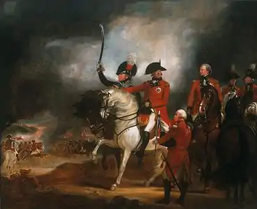 William Beechey: George III and the Prince of Wales Reviewing Troops