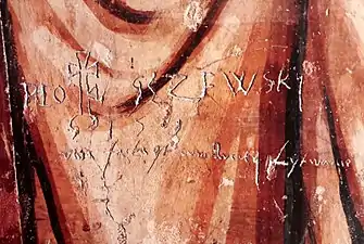 Graffiti commemorating Union of Lublin in 1569