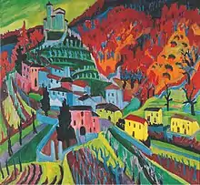 Hermann Scherer: Mendrisiotto mit Kirche von Obino