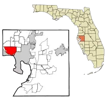 Location in Hillsborough County and the state of Florida