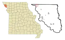 Location of Corning, Missouri
