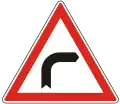 A-002Dangerous curve to left
