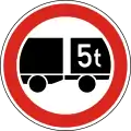 C-010No vehicles with trailers over 5 tons