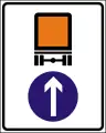 D-020Vehicles carrying dangerous goods may proceed straight ahead only