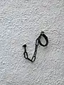 Jougs attached to the tolbooth at Kilmaurs, Ayrshire