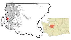 Location of Burien, Washington
