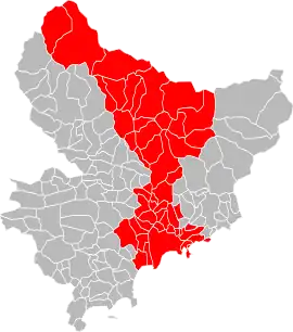 Location within the Alpes-Maritimes department