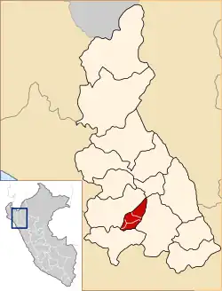 Location of San Pablo in the Cajamarca Region