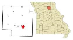 Location of Macon, Missouri