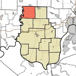 Location in Harrison County