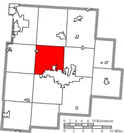 Location of Greenfield Township in Fairfield County