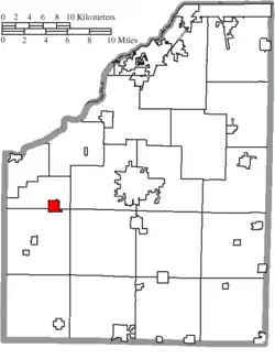 Location of Weston in Wood County