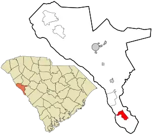 Location in McCormick County and the state of South Carolina.