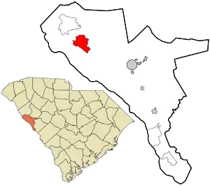 Location in McCormick County and the state of South Carolina.