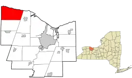 Location in Monroe County and the state of New York.