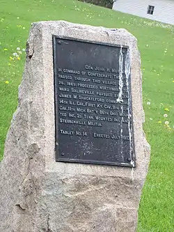 Confederate general John Hunt Morgan passed through here shortly before he was defeated at the nearby Battle of Salineville