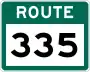 Route 335 marker