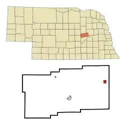 Location of Genoa, Nebraska