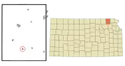 Location within Nemaha County and Kansas