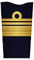 Insignia for Vice Admiral (OF-8) in the Swedish Navy.