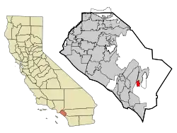 Location of Las Flores in Orange County, California