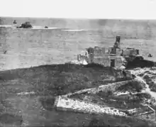 Ruined King's Castle ("Queen's Castle" during the reigns of Queens Anne and Victoria, and also called "Seaward Fort") on Castle Island