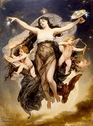 Pedro Américo, The Night Escorted by the Geniuses of Love and Study,  1886