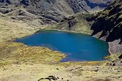A lake at the Lares trek