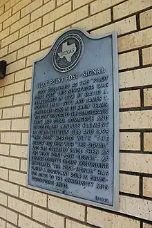 Pilot Point Post-Signal Texas Historical Marker