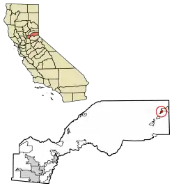 Location of Carnelian Bay in Placer County, California.