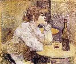 The Hangover (Suzanne Valadon), by Henri de Toulouse-Lautrec, c. 1888