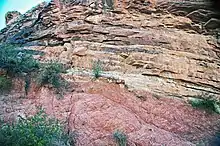 Pikes Peak granite and the Sawatch Sandstone contact
