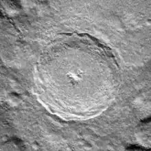 Radar image of Tycho Crater.